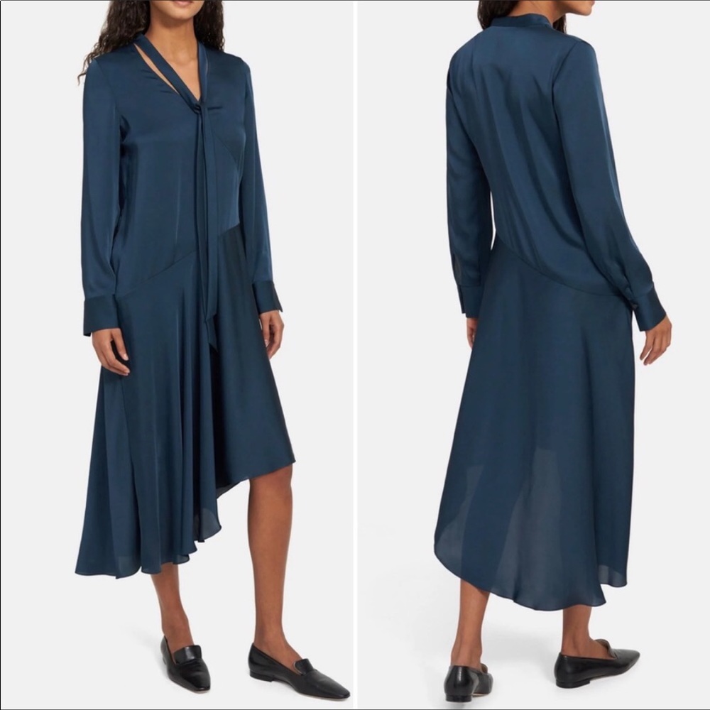 Theory Emerald Modern Sheen Scarf Wrap Dress Size Small New With Tag